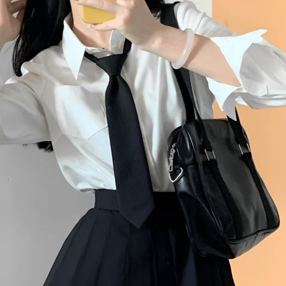 Clip On Zipper Tie Unisex Suit Zipper Neckties New Uniform Neck Tie  For Men Women