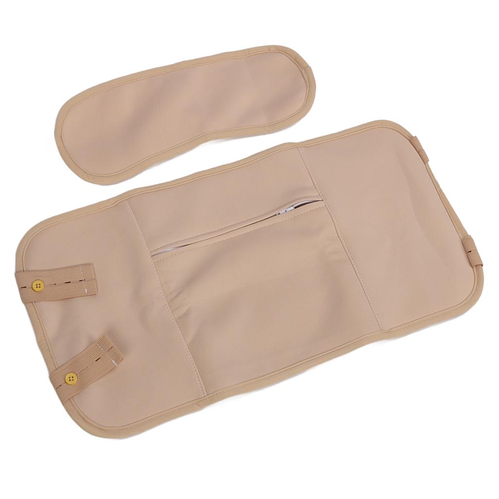 Castor Oil Pack Wrap Reusable Washable Oil Leakage Prevention Button Castor Oil Waist Neck Pack Skin Color