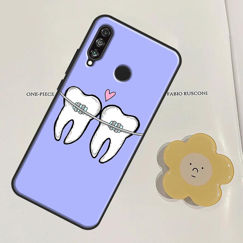 Dentist Tooth Pattern For Huawei Nova 11 9 10 SE Y60 Y70 Y90 Y61 Y91 Nova 3i 7i 8i 11i P20 P40 Lite P30 Pro Case