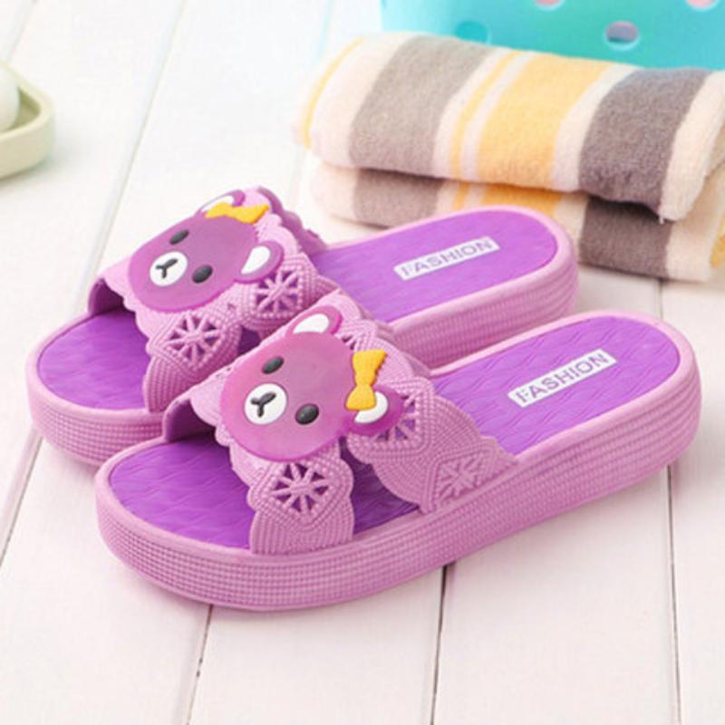Unisex Slippers Women's Cute Slippers Summer New Cartoon Upper Home Bathroom Outdoor Slippers Non-slip Soft Bottom Thick Bottom Shoes