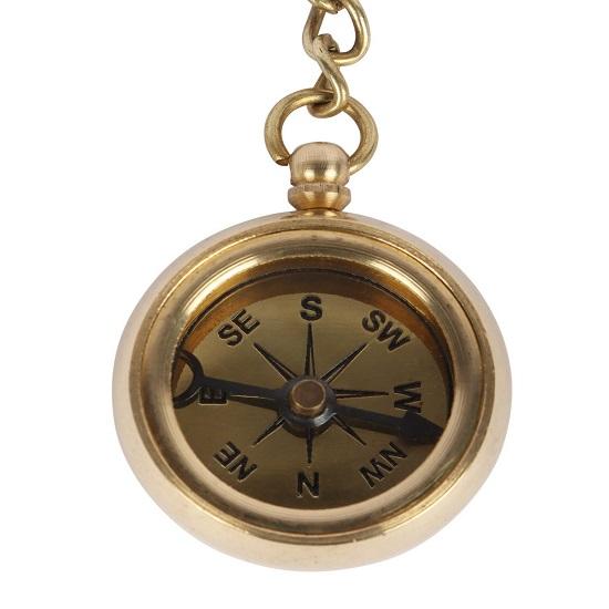 Nautischer Antik Messing Vintage Solider Autoschlüsselhaken Ross London Kompass