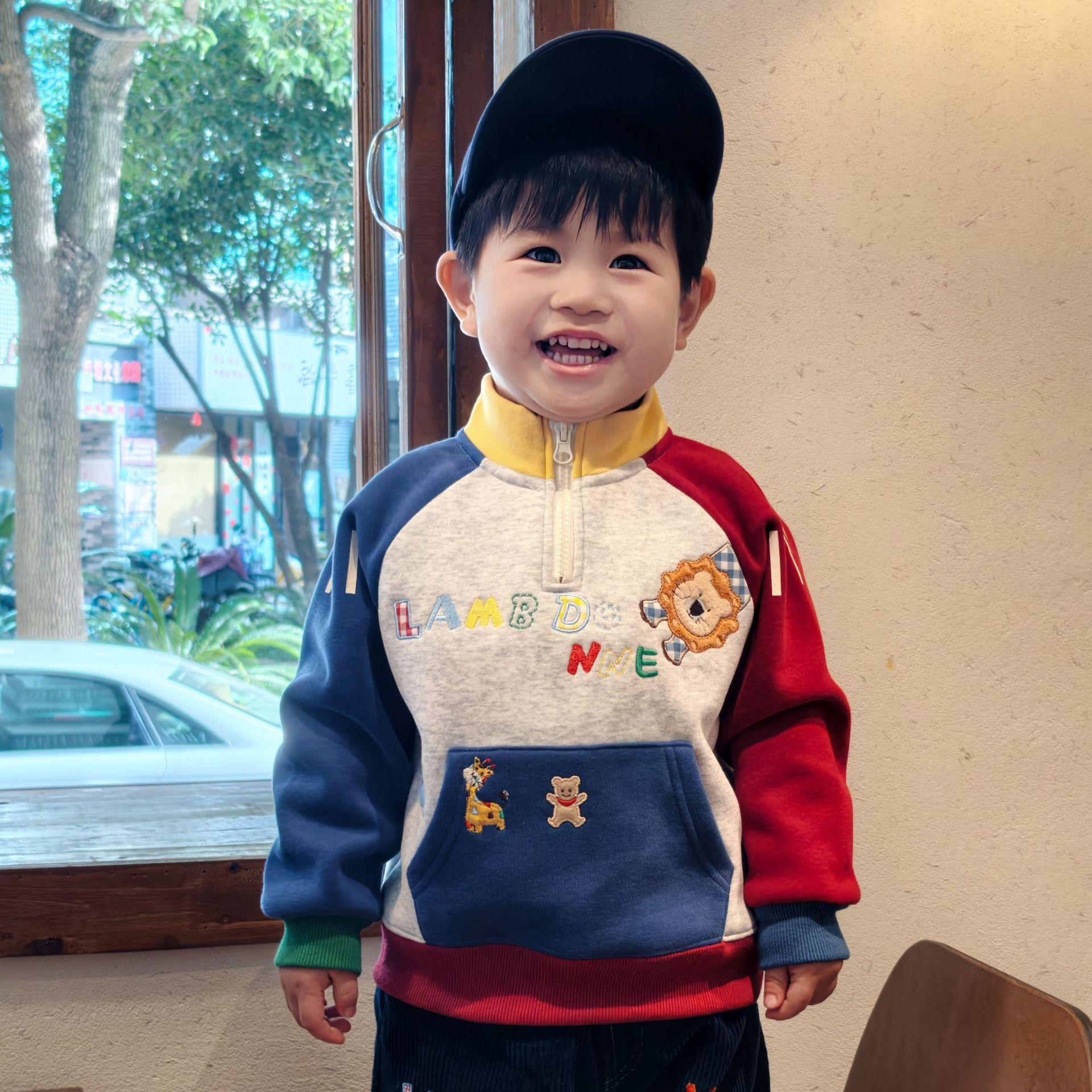 

Children s Fleece-Lined Sweatshirt 2025: Warm, Thick Boys Toddler and Small Child Outerwear - School Uniform Essential. 100 cm