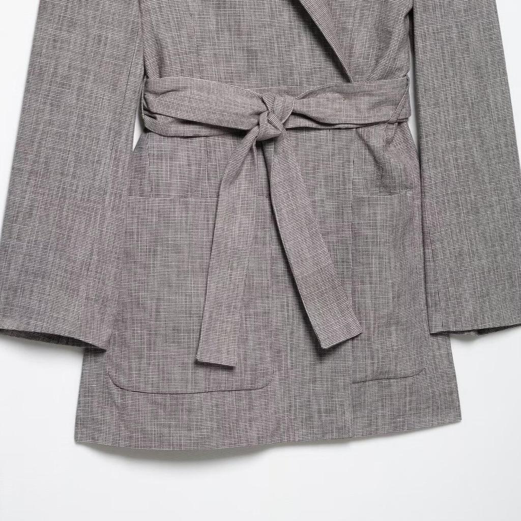 2025 Sommer Damen Slim-Fit Gürtel Casual Strukturierte Anzugjacke