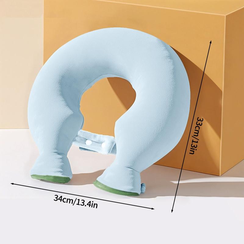 Multi Functional Hot Compress U-Shaped Pillow Creative Hot Water Bag Xmas Gift Water Injection Thickened Detachable Neck Pillow