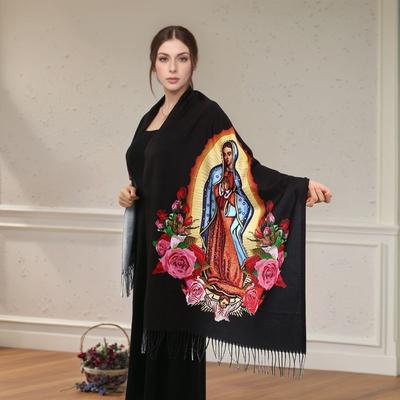 Hot-selling New Virgin Mary Imitation Cashmere Versatile Long Scarf Women's Fashion Elegant Warm Air-conditioned Room Shawl Scarf