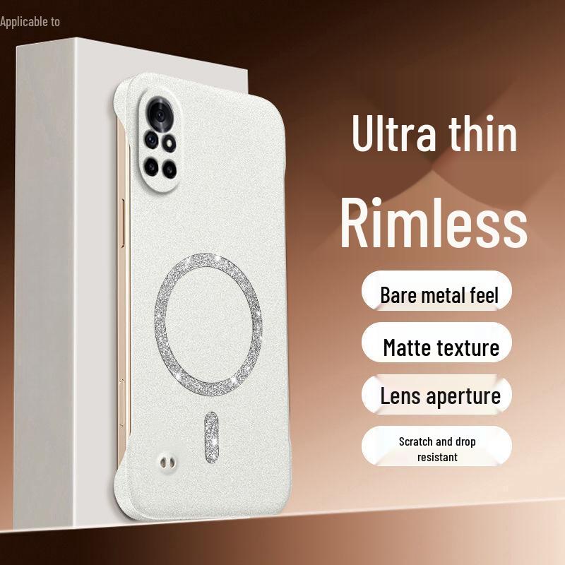 Huawei nova8/Nova8Pro Ultratenké bezrámečkové pouzdro s magnetickým tvrdým krytem a třpytivým pískem