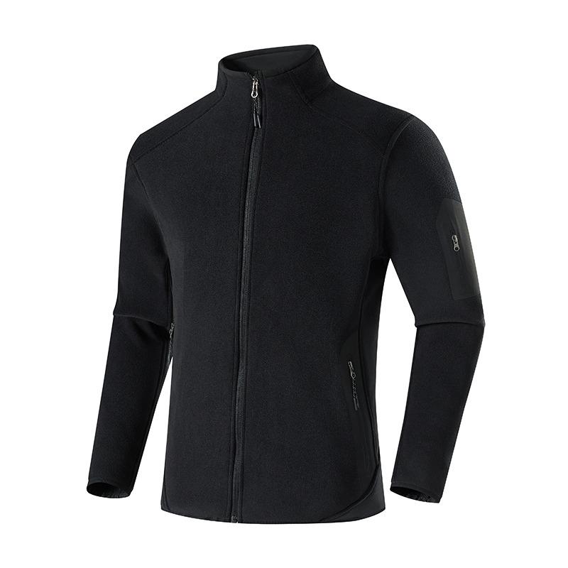 Autumn and Winter Men's Turtleneck Solid Color Zipper Cardigan Sweatshirt Long-sleeved Jacket Casual Fashion Top