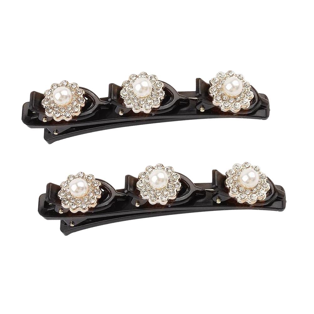 Funkelnde Kristall Strass Zopf Haar Klee Clips für Dickes Dünnes Haar Mädchen/Damen Zopf Haarspangen Haarstyling Zubehör