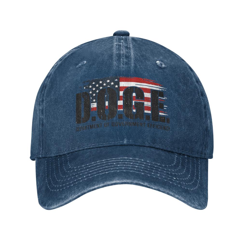 DOGE D.O.G.E. Department Of Government Efficiency Baseball Caps Distressed Washed Casual Outdoor Travel Adjustable Snapback Hat