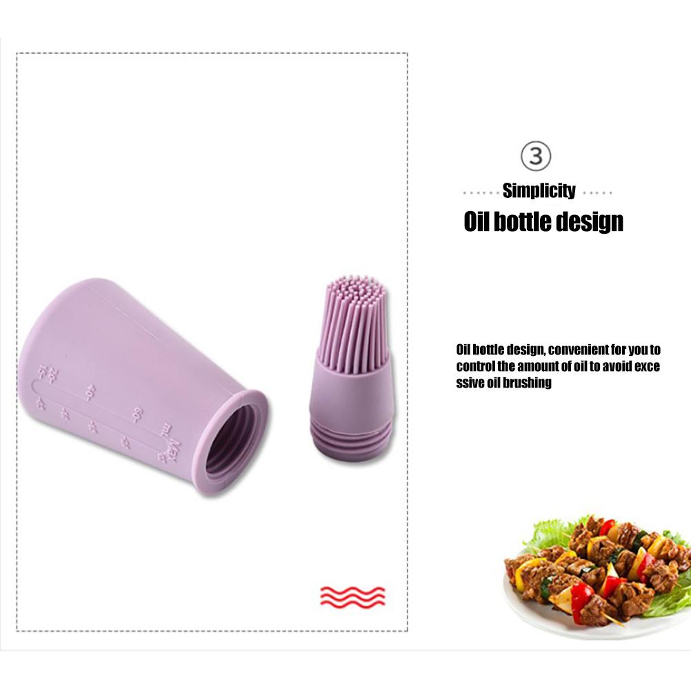 Hitzebeständige Silikonölflasche Pinsel Grillpinsel Backpinsel Werkzeug Küchenzubehör