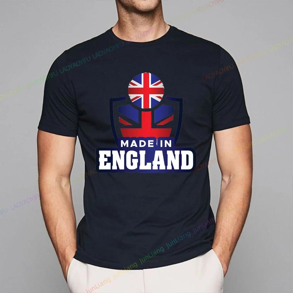 2024 Summer New Funny Shirt England Flag Badge Unisex Patriotism Graphic T Shirts Womens Tshirts Men Tshirt Short Sleeve Tee