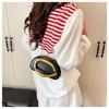 Ladies' Detachable Chain Shoulder Strap Bag -Gold Metallic PVC Banquet Handbag with Magnetic Closure Design, Simple and Fashionable Commuter Party Use