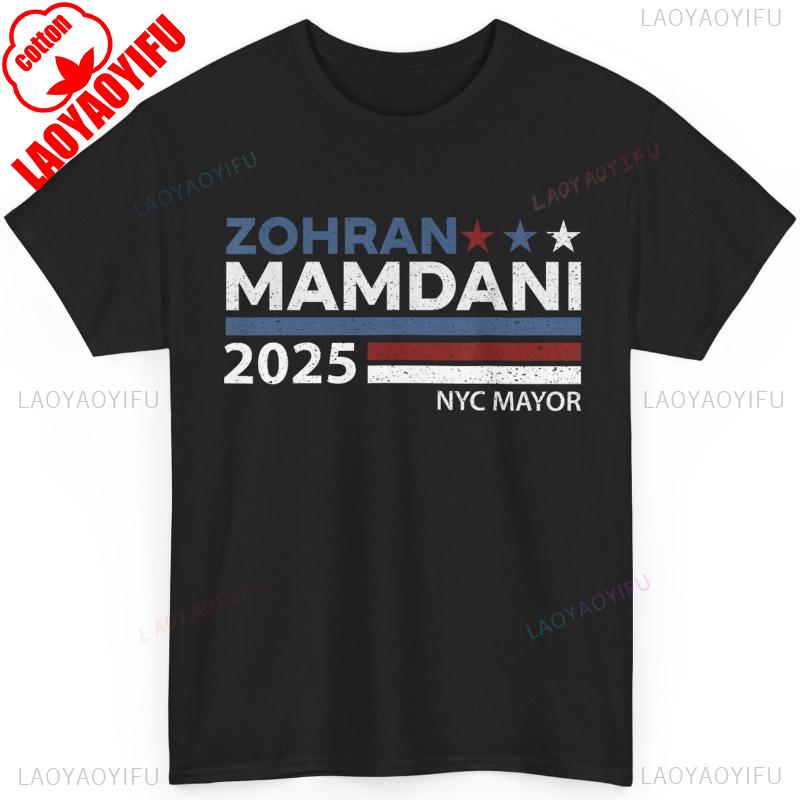 Zohran Mamdani Support Shirt Zohran for NYC Mayor 2025 TShirt Crew Neck Short Sleeve Casual Fashion Tops Cotton Shirts Tees