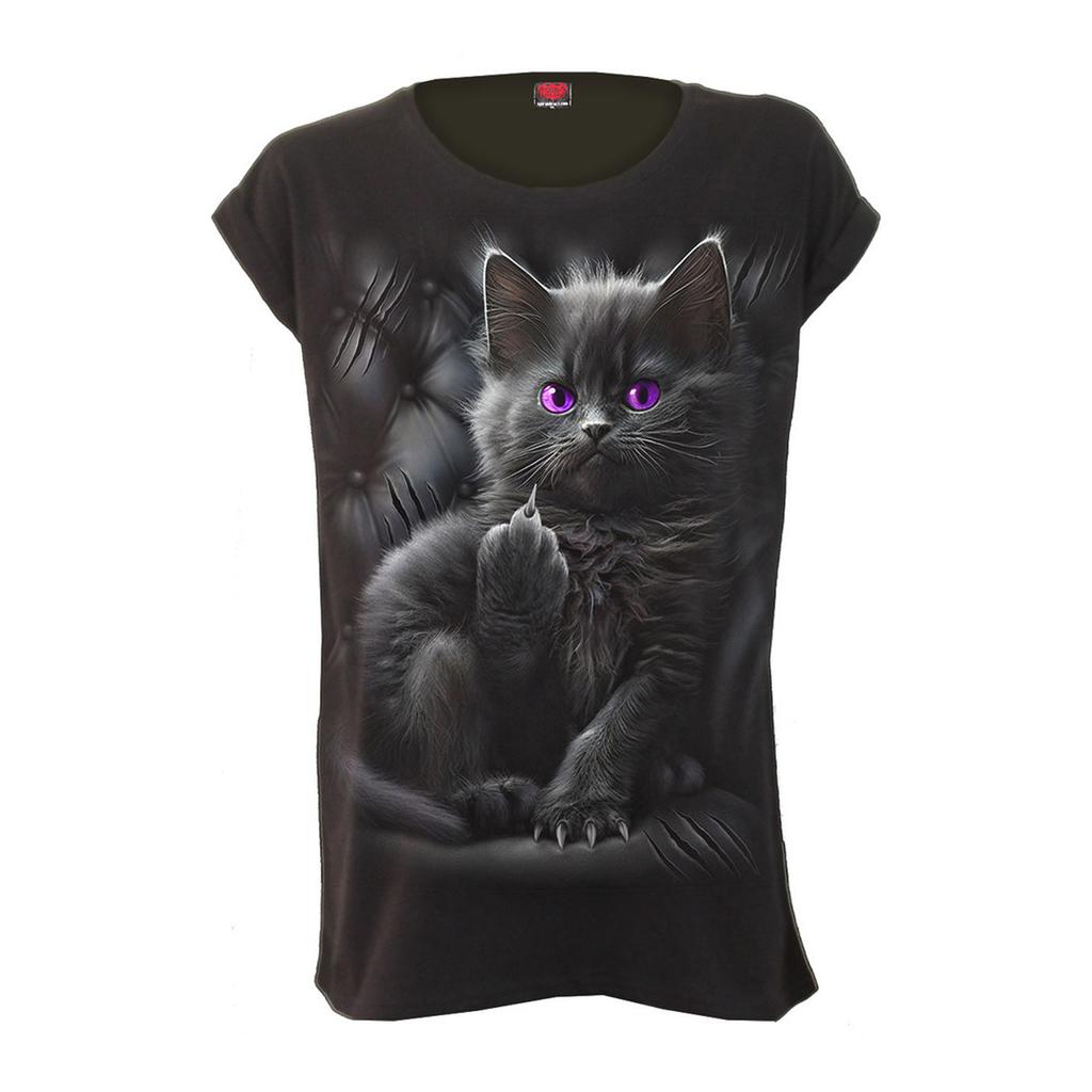 Spiral Direct Womens/Ladies Cattitude Loose Fit T-Shirt
