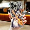Anime Ryomen Sukuna JUJUSU Soft Phone Case For iPhone 15 16 17 Air 14 Pro Max 16E Plus 13 12 Mini Plating Anti-Fall Fundas