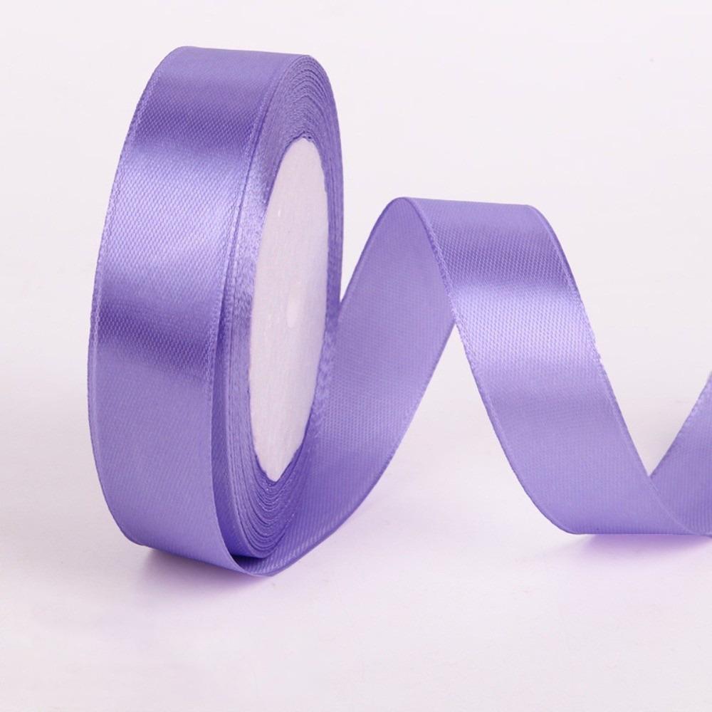 1Roll 0.8IN X 25 Yards 2CM Solid Satin Ribbons DIY Gift Wrapping Handmade Bows Bouquet Ribbons Shiny Cake Packaging