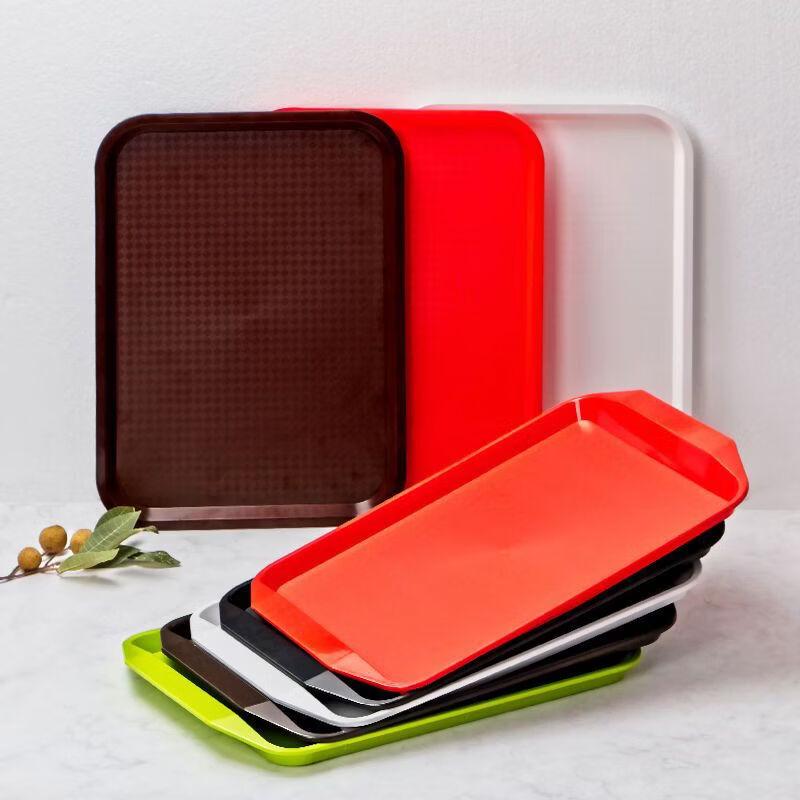 Lijia Melamine Rectangular Serving Tray with Handles