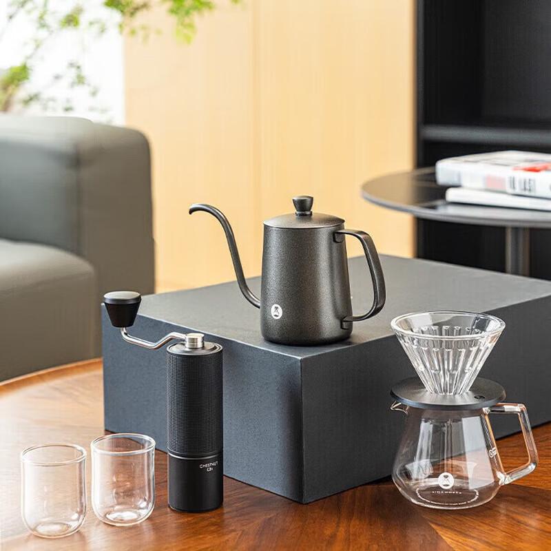 Подарочный набор ручной кофемолки Timemore Chestnut C2S