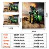 Children'S Green Tractor Three-Piece Quilt Cover 3D Digital Printing Bedding Set Bed Cover