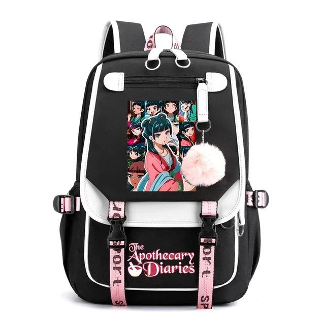 Large Capacity Schoolbag with Shoulder Strap; Student Three-piece Pencil Case Set