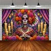 1 Piece Polyester Material for Lady's Day of the Dead Portrait. Party Banner Suitable for Holiday Parties