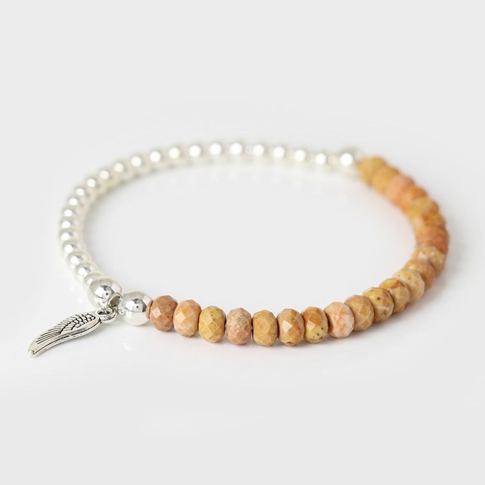 Natural Stone Rose Pink Quartz Bracelet 3x5mm Faceted Tiger Eye Agates Angel Wing Pendant Bracelets Women Men Lucky Jewelry Gift