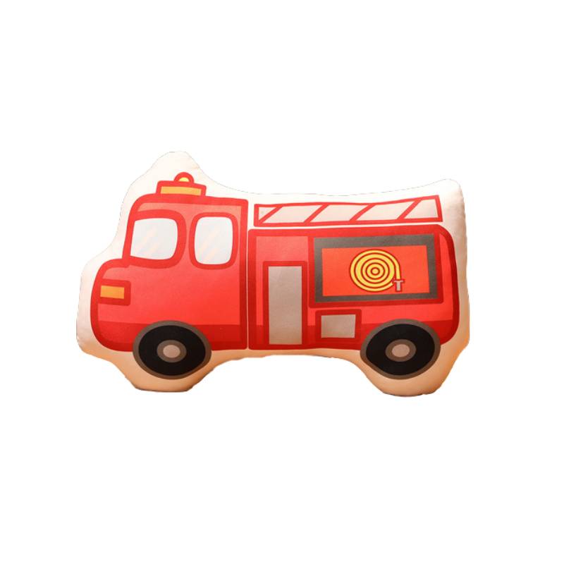 

Cartoon Car Pillow Plush Toy Fire Trucks Sofa Cushion Ambulance Stuffed Gifts Fire Engine