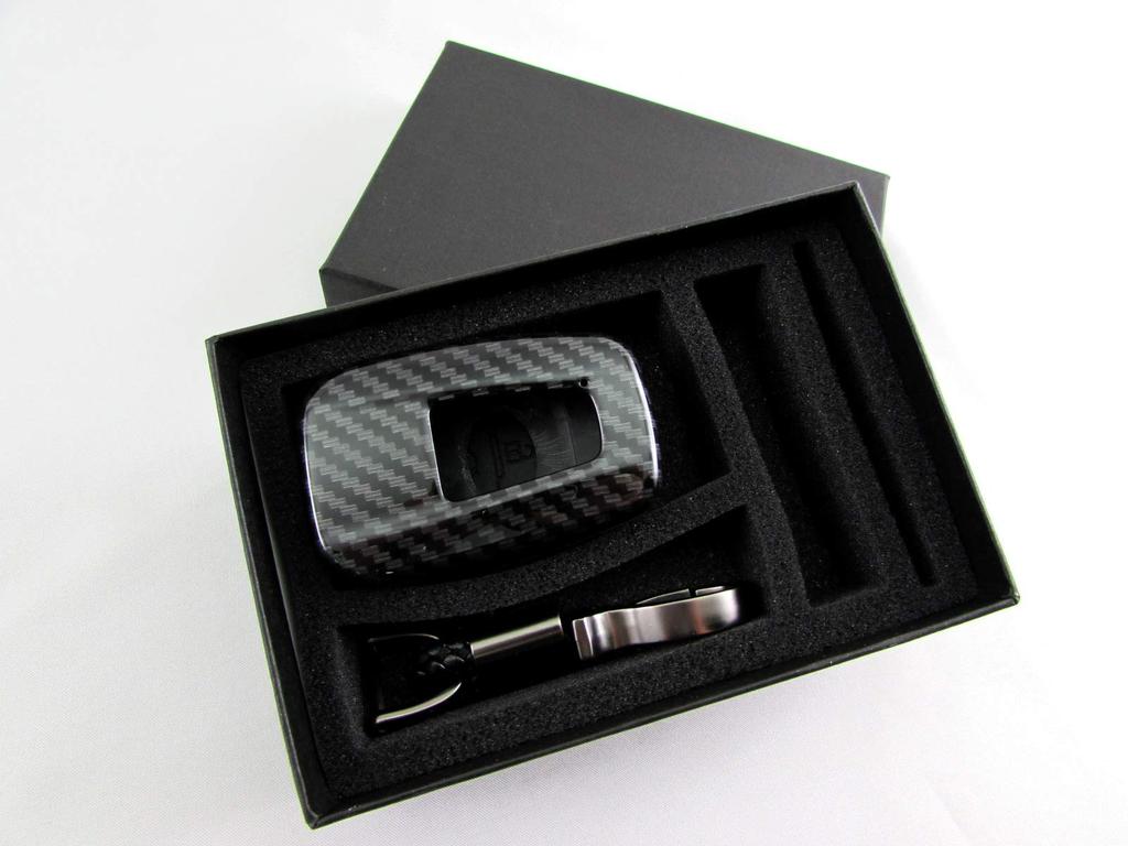 BRIGHTZ Kohlefaser Smart Key Hülle für Prius PHV ZVW52 (Schwarz) [SCHLÜSSELETUI-016] ZVM M52 52 50 Prius PHV (Produktcode: 31360)