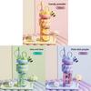 Girls Creative Cartoon Double Compartment Water Bottle With Straw For Students And Gifts