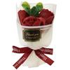 Poppy Nagoya Soap Flowers, Artificial Flowers, Gift, Present, Three-Flower Bouquet, Roses, Approx. 16cm, Gift Box Included, SBL-222, Dark Red