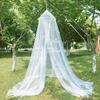 2/1pcs White Polyester Bed Canopy Mosquito Netting, Non-Waterproof Knit Fabric Room Decor Bed Cover with Zipper Closure