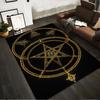 Golden Geometric Star Design Rug Non-slip Rug Suitable for Living Room and Bedroom Sofas