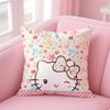 KKitty Flowers apples Kitty Cushion Cover Pillow Case Soft Friendly Fabric  Concealed Zipper
