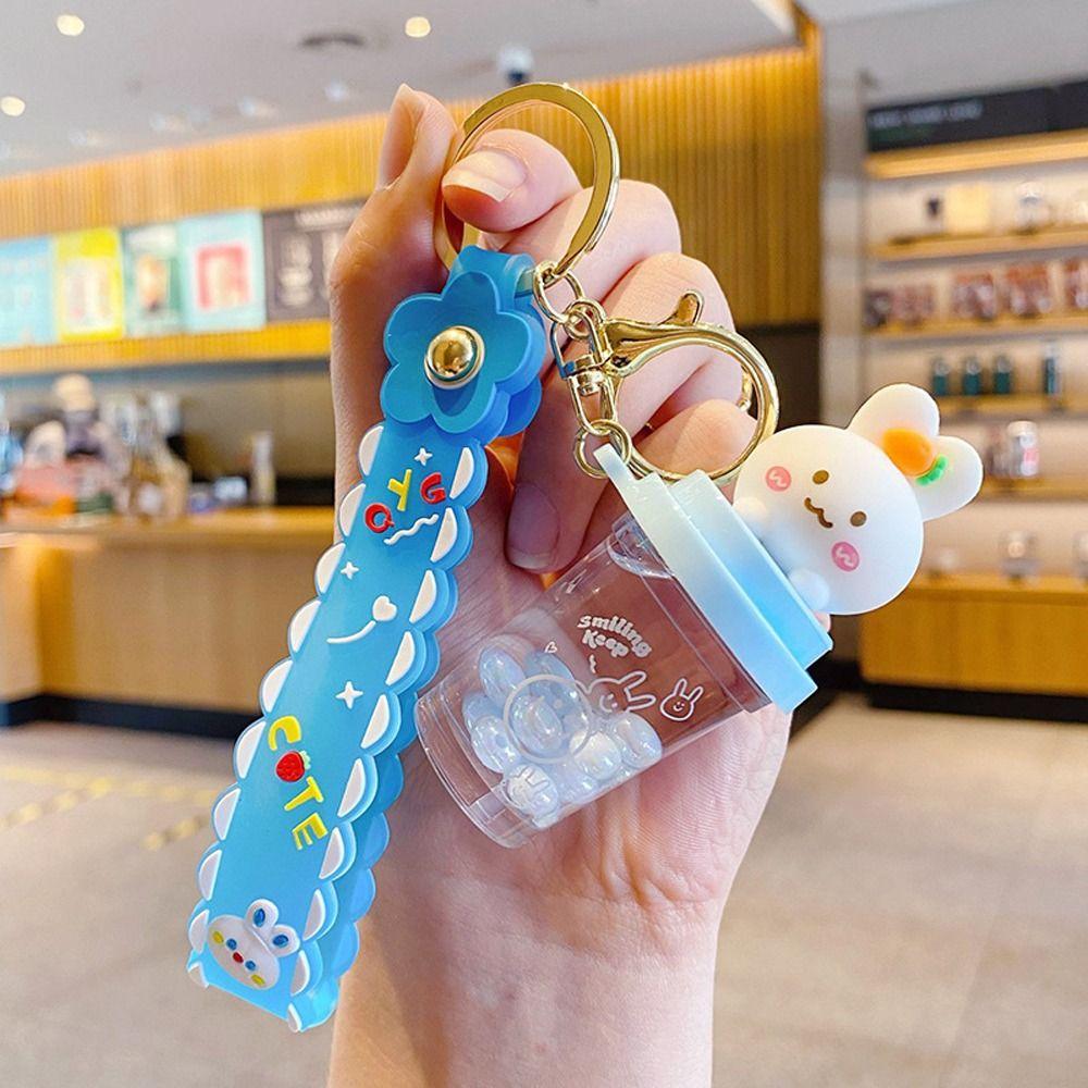 

Teacup Bag Accessory Carrot Girl Gift Bag Pendant Car Accessory Key Ring Girl Liquid Key Chain жёлтый