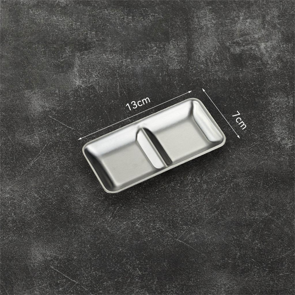 304 Stainless Steel Condiment Dish for Kitchen Dining and Restaurants Rustproof Dipping Bowl Appetizer Plate