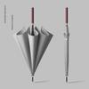 Light Luxury Long Wooden Handle Umbrella Fully Automatic Enlarged Thickened Reinforcement Wind Resistant Business Golf Umbrella