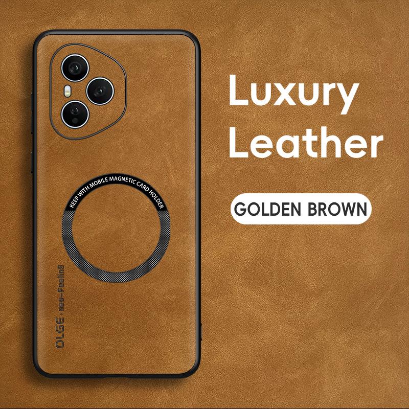 Classic Retro Leather Soft Case for Honor 400 300 200 100 90 80 70 60 Magic 7 6 5 4 3 Pro Lite Magnetic Wireless Charging Cover