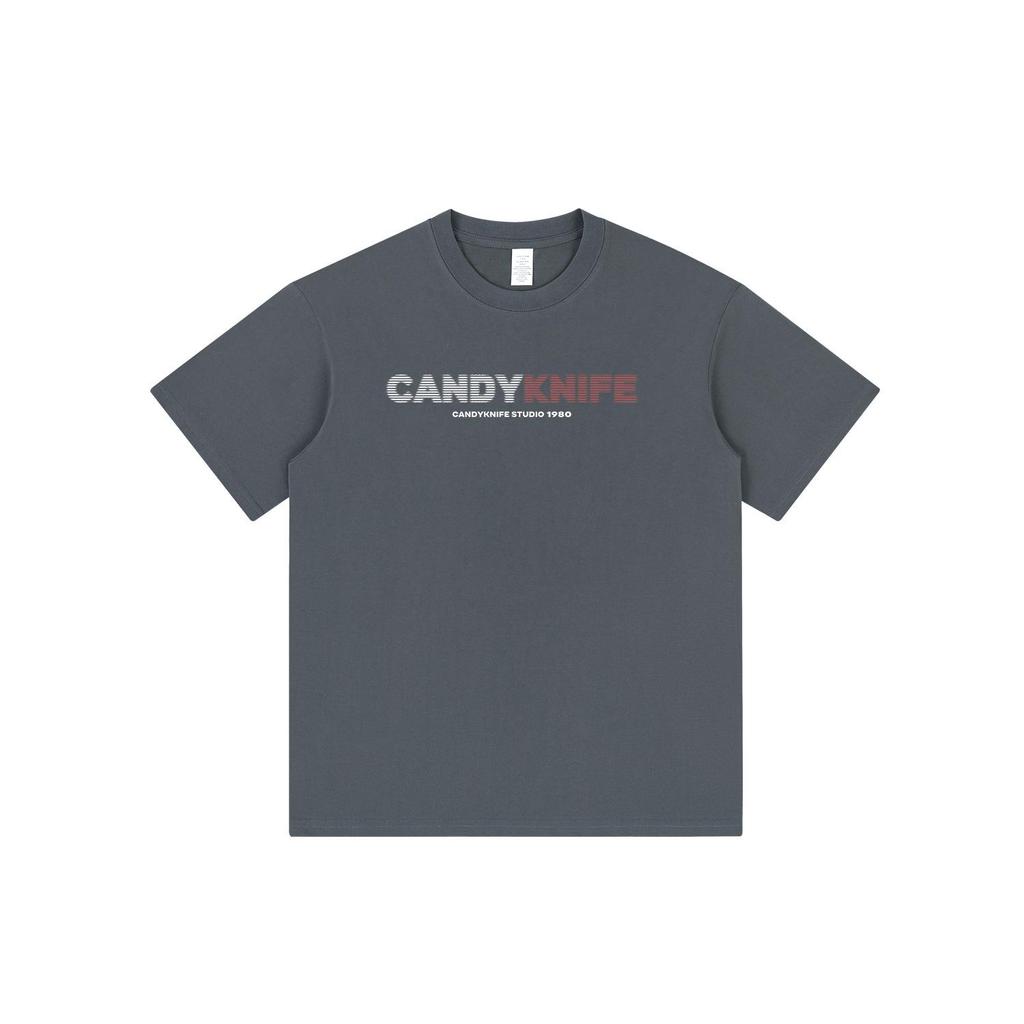 Phantom Letter American Retro Heavyweight Cotton Unisex Casual Loose T-Shirt