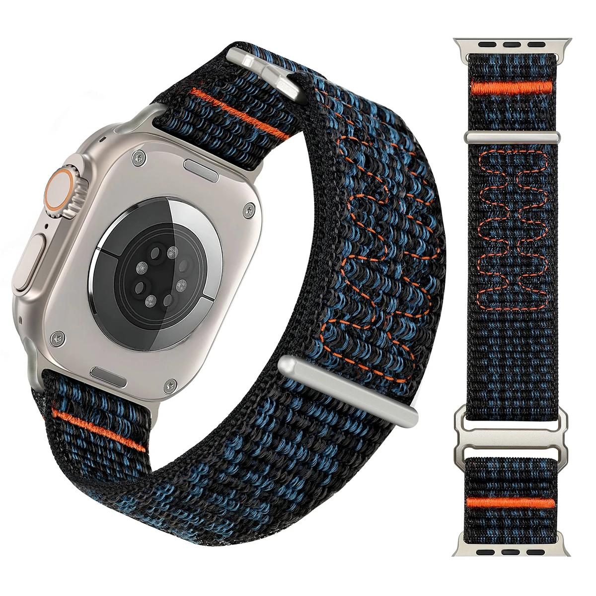 

Нейлоновый ремешок Trail Loop для Apple Watch Ultra 3/2 49 мм 45 44 42 мм Спортивный ремешок для iWatch Series 11 10 9 8 7 6 5 4 se 40 41 мм Correa 38 40 41 S-11 42MM