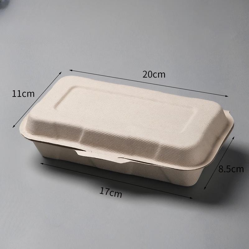 Disposable Square Wheat Straw Food Containers (100-count)