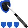 Windshield Cleaning Tool, Microfiber Car Window Cleaner with 4 Reusable and Washable Microfiber Pads and Extendable Handle Deals