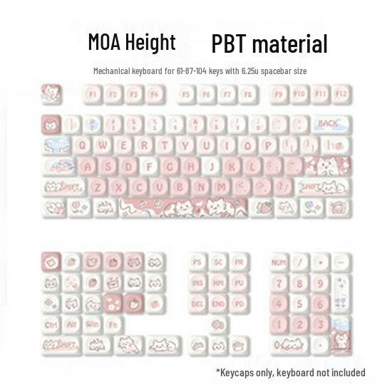Autumn Puppy Cartoon Keycaps - High-Quality, Cute, Compatible for Girls' Cross Switch DIY Computer Accessories