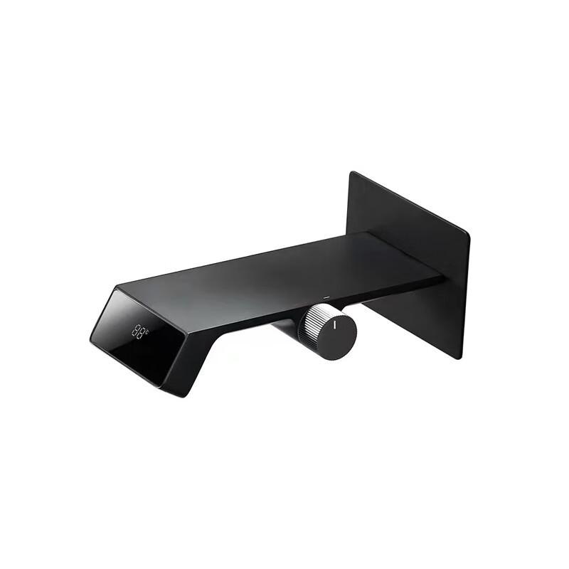 Digital Display Wall-Mounted Waterfall Basin Faucet