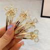 2pc Crystal Flower Alloy BB Hair Claw Side Clips for Women Girls Kids Child Hairpin Gift Wedding Hair Accessories Ornament