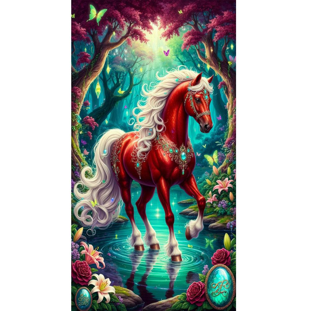 Large Size Mosaic DIY Full Diamond Painting Kits Art Beautiful Horse Embroidery Cross Stitch Rhinestones