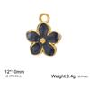 1pc Enamel Flower Charms for Jewelry Making Stainless Steel Gold Pendant for Earring Necklace Bracelet Accessories