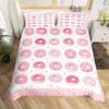 Donuts Bedding Duvet Cover Chocolate Doughnut Bedding Set Black White Comforter Cover Microfiber Whimsical Dessert Quilt Cover