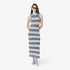 Women's Striped Sleeveless Dress EF8922-56G4IP