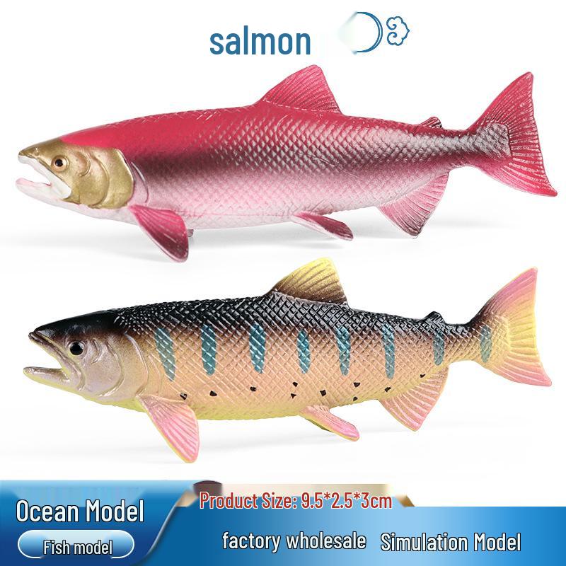 Kids' Deep-Sea Exploration Marine Creature Model Toy - Salmon, Mahseer, Fish Ornament