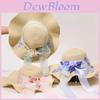 Diy Straw Hat Kit With Faux Flower Decorations For Summer Sun Protection And Creative Gift For Couples